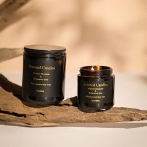 Amber Glass Jar Scented Candle 100g 200g