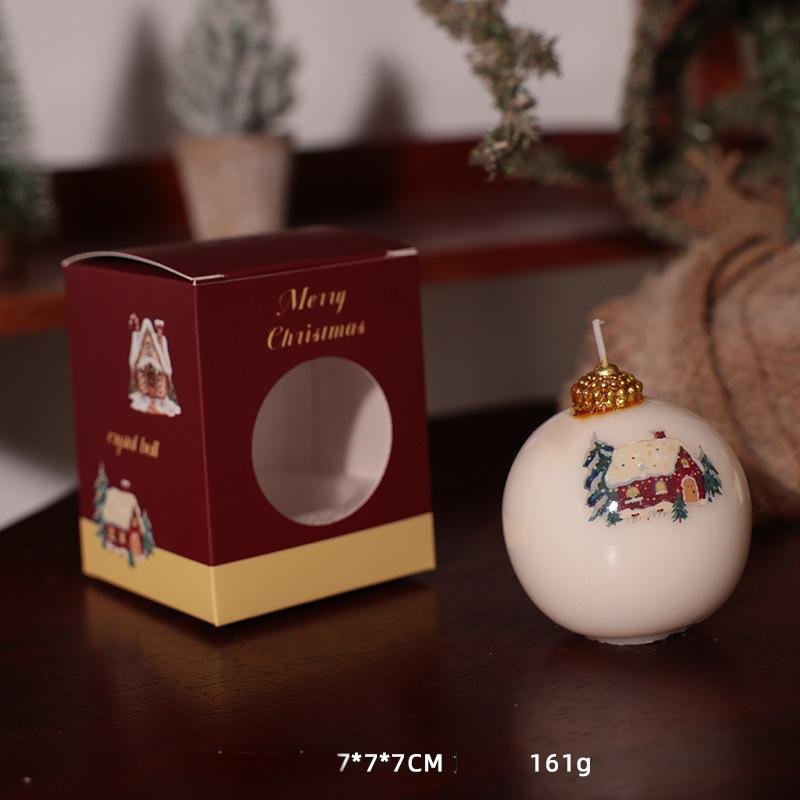 Handmade Christmas Ball Shaped Scented Candle