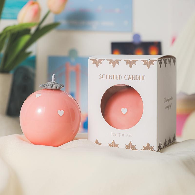 Handmade Christmas Ball Shaped Scented Candle